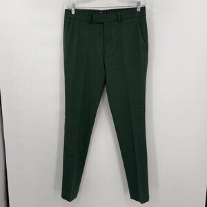 ASOS Design Mens Skinny Green Crosshatch Pants/ Trousers Size 34/32 NWOT